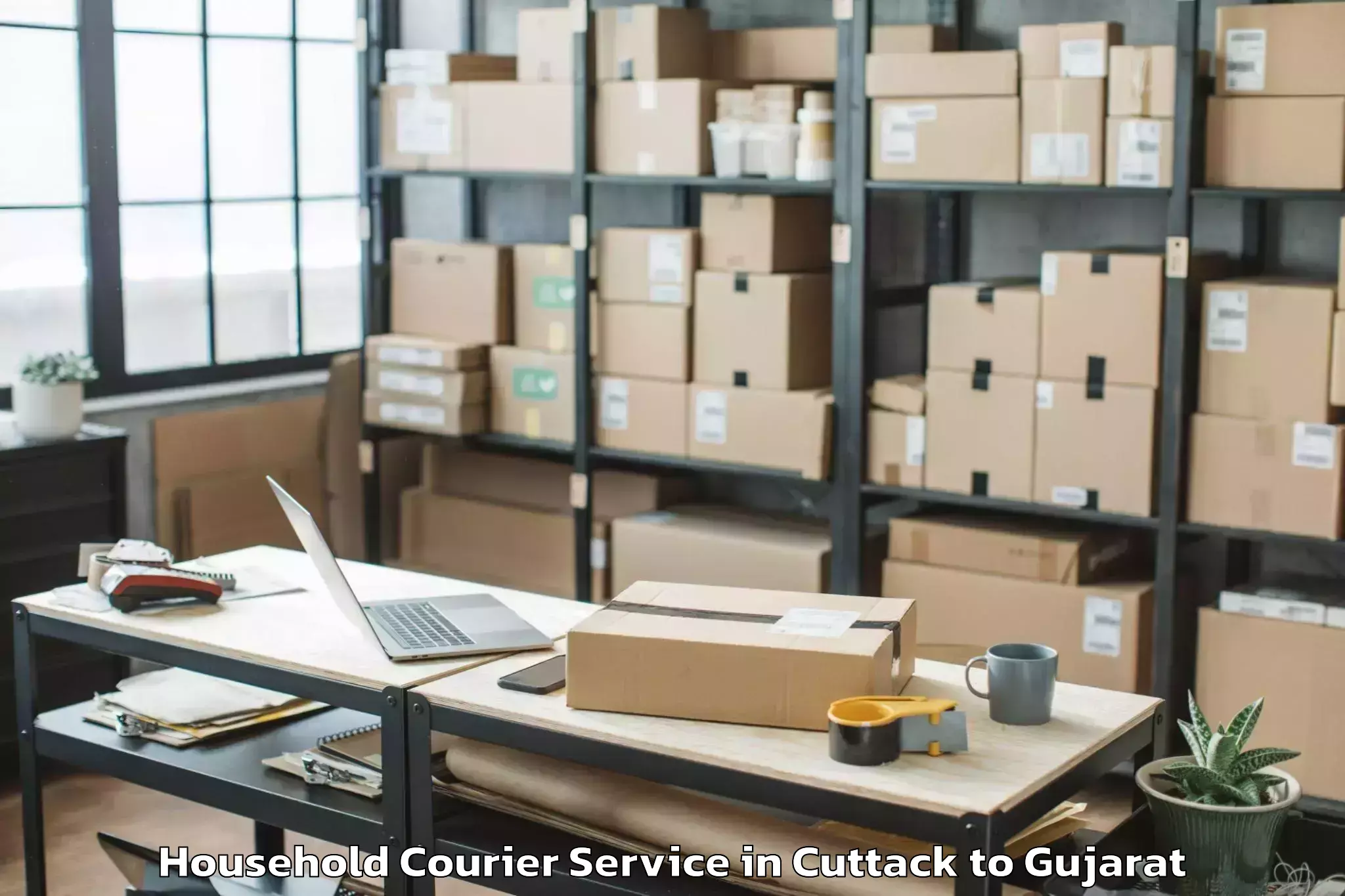 Book Cuttack to Deendayal Port Trust Household Courier